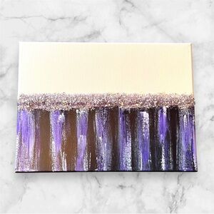 12x16 canvas, stunning purple and white design Varnished. Original signed New